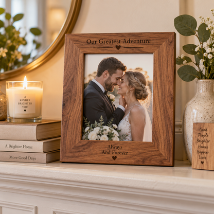 Wooden Memory Photo Frame – Handmade Personalized Picture Frame for Family & Special Moments