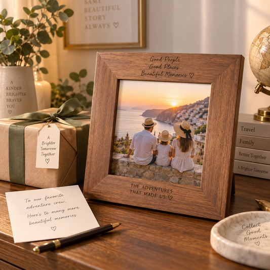 Wooden Memory Photo Frame – Handmade Personalized Picture Frame for Family & Special Moments