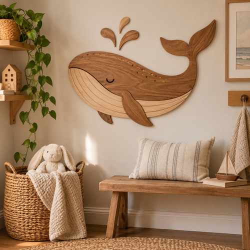 Wooden Animal Wall Art – Handmade Nature Inspired Nursery & Home Decor Decoration